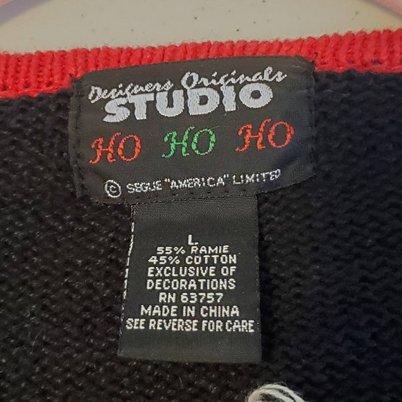 Christmas Sweater L Vintage Holiday - Picture 3 of 5